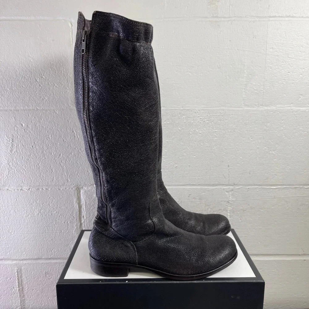 MOMA Avantgarde Western Brown Leather Boots Biker Motorcycle Women 40 EU/9.5 US